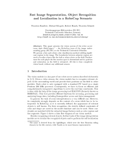 Fast Image Segmentation, Object Recognition and Localization in a