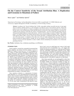 On the Context Sensitivity of the Sexual Attribution Bias: A