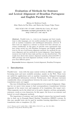 LNAI 3171 - Evaluation of Methods for Sentence and Lexical