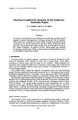 Electrical Conductivity Structure in the South