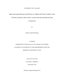 Improving Legal Structures and Policies to Address the Water
