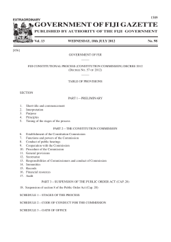 Decree 57 - Fiji Constitutional Process