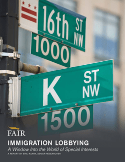 Immigration Lobbying | Federation For American Immigration Reform