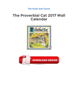 The Proverbial Cat 2017 Wall Calendar Free PDF