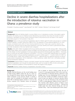Decline in severe diarrhea hospitalizations after the introduction of