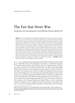 The Fair that Never Was - UC Berkeley College of Environmental
