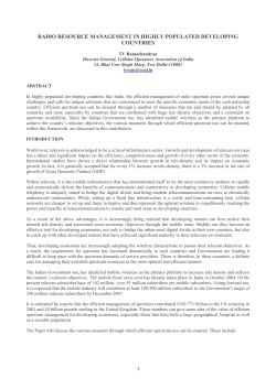 radio resource management in highly populated developing countries