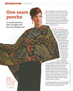One-seam poncho - Threads Magazine