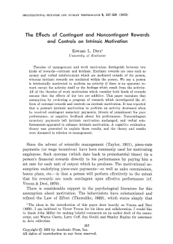 The Effects of Contingent and Noncontingent Rewards and Controls