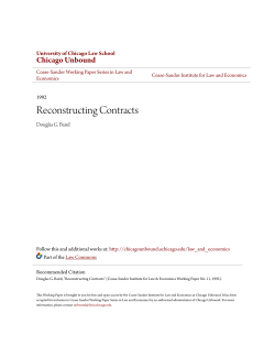 Reconstructing Contracts - Chicago Unbound