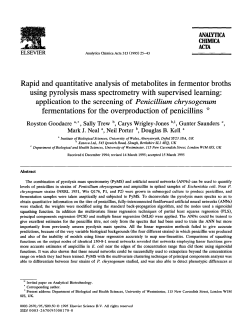 Rapid and quantitative analysis of metabolites in
