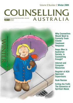 Counselling - Australian Counselling Association