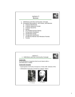 Lecture 3 Biomes