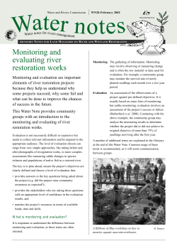 Monitoring and evaluating river restoration works