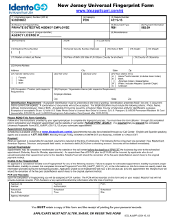 Universal Form for Private Detective Agency Employees