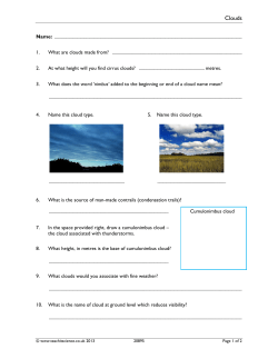 Clouds - Teachit Geography