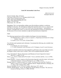Latin 203: Intermediate Latin Prose
