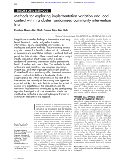 Methods for exploring implementation variation and local context