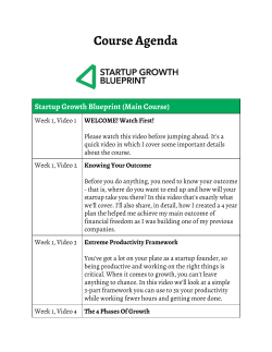 Course Agenda - Mitchell Harper