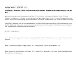 INSIDE RADIO READER POLL