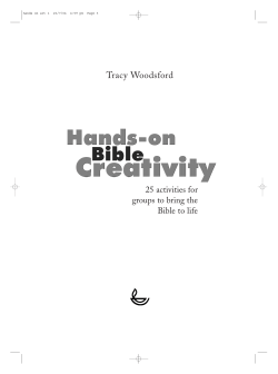 Hands-on Bible creativity sample pages