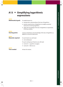 Simplifying logarithmic expressions