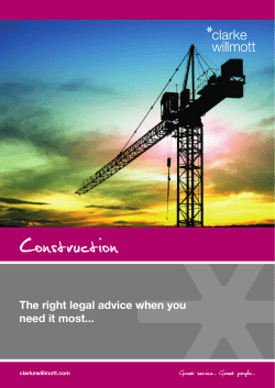 non-contentious Construction law brochure