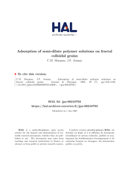 Adsorption of semi-dilute polymer solutions on fractal colloidal