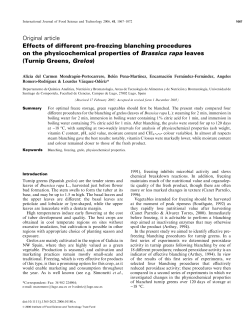 Effects of different pre-freezing blanching procedures