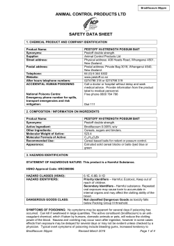 MATERIAL SAFETY DATA SHEET