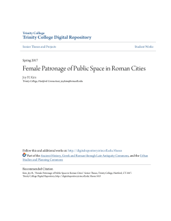 Female Patronage of Public Space in Roman Cities