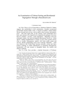 An Examination of Tiebout Sorting and Residential Segregation