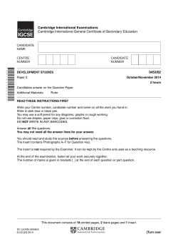 Question Paper - Cambridge International Examinations