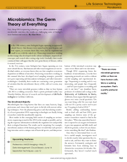 Microbiomics: The Germ Theory of Everything