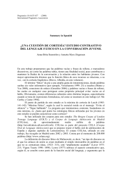 Special Issue of Pragmatics