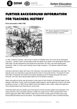 Further background information for teachers: history