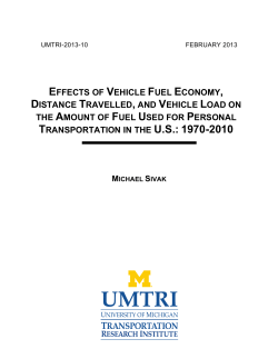 effects of vehicle fuel economy, distance travelled, and