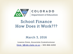 School Finance: How Does it Work?