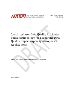 Table 2 - North American SynchroPhasor Initiative