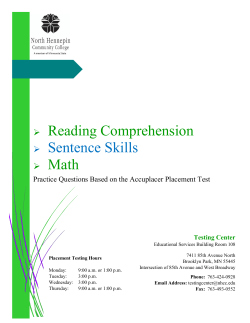 Reading Comprehension Sentence Skills