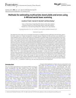 Methods for estimating multivariate stand yields and errors using k