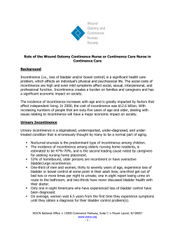 Role of WOC Nurse or Continence Care Nurse
