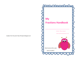 My Fractions Handbook