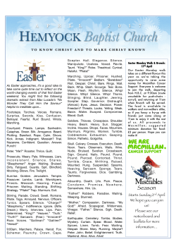 April 2017 Newsletter - Hemyock Baptist Church