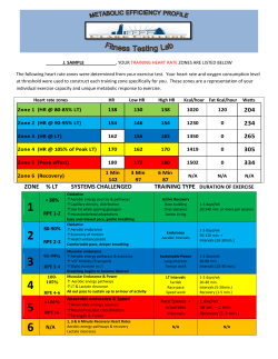 Sample Metabolic Efficiency Profile