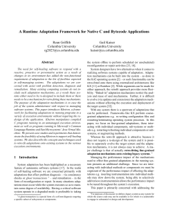 A Runtime Adaptation Framework for Native C and Bytecode