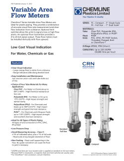 Variable Area Flow Meters