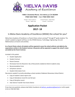 English - Melva Davis Academy of Excellence