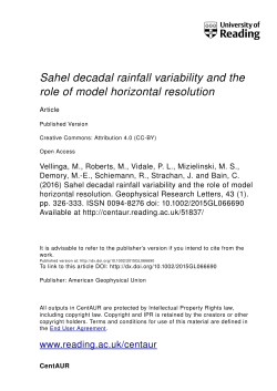 Sahel decadal rainfall variability and the role of model horizontal