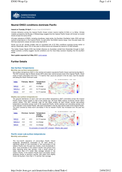 ENSO Wrap-Up - Bureau of Meteorology